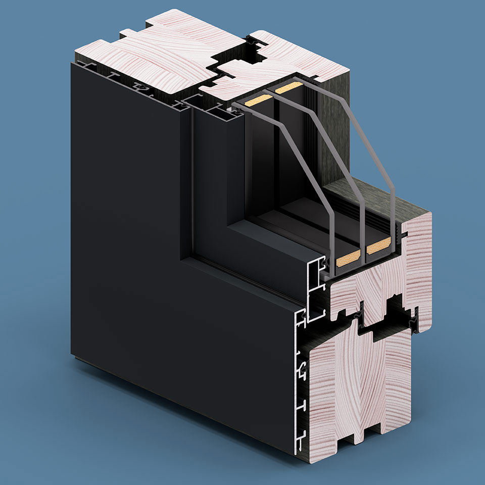 Aluron-Verkleidung - Variante Quadrat SF.